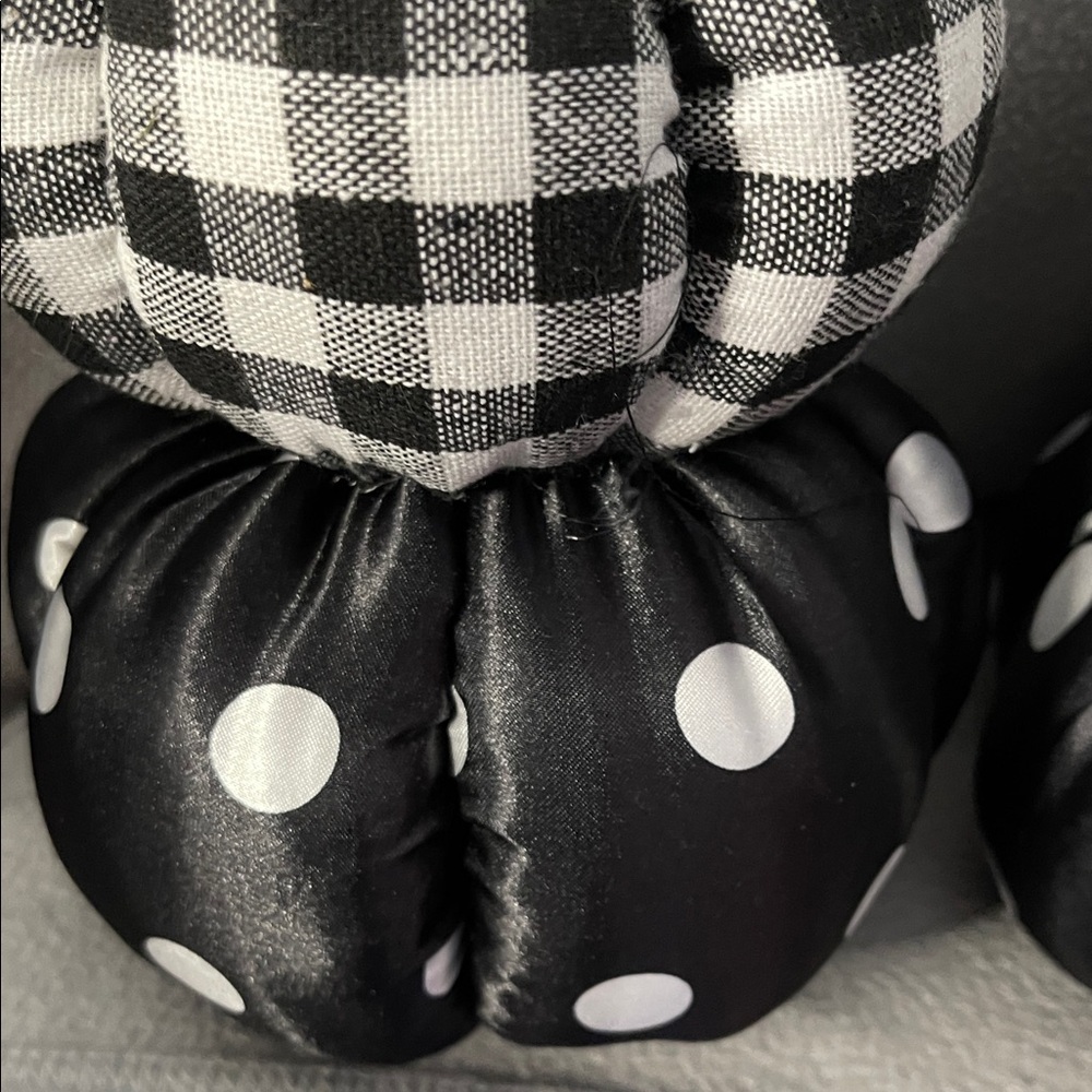 Black and White Fabric Stacked Pumpkins NWT - Picture 5 of 7